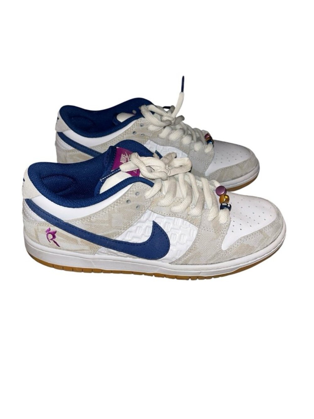 Nike SB Dunk Low Pro Rayssa Leal White Gum Gray Athletic Sporty Shoes Size 7